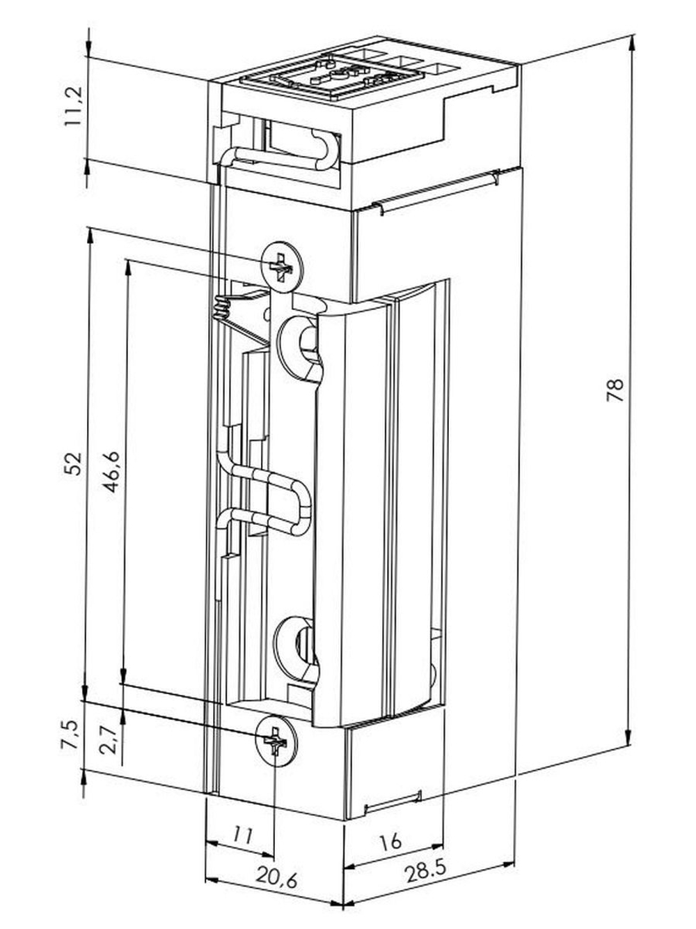 ST-SL351MNO Защелка электромеханическая без планки Smartec