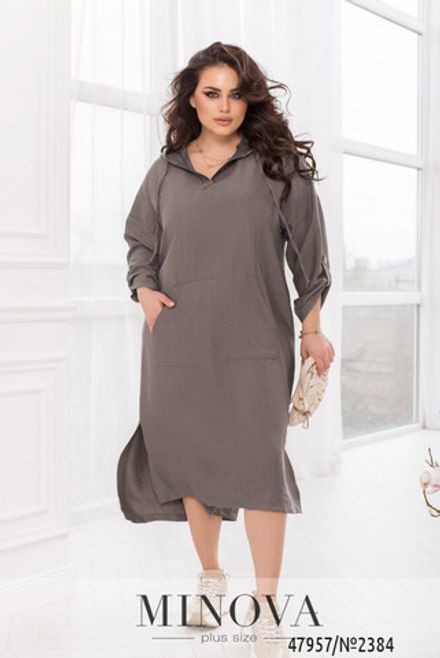 Платье 2384-темно-серый Minova Фото 2
