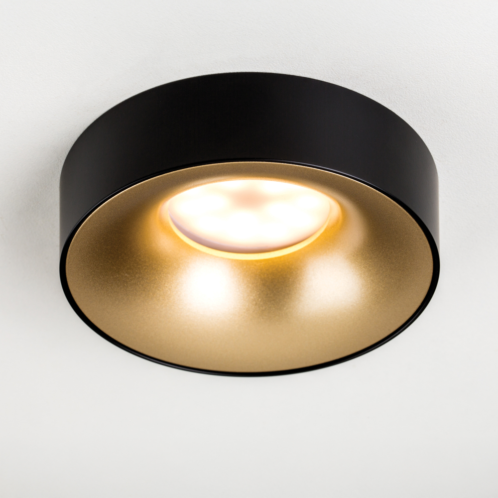 L01002327 Светильник LEVIGO MR16/HP16 ЗОЛОТО/ЧЕРНЫЙ МАТОВЫЙ (010023+510027)