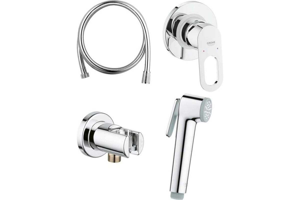 Готовое решение для гигиенического душа GROHE BauLoop скрытого монтажа, хром 125078