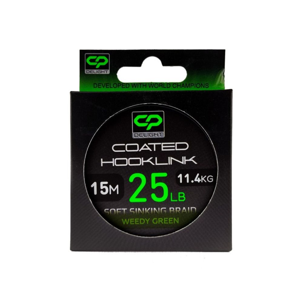 CARP PRO Поводковый материал в оболочке Deligth Sinking Hooklink зеленый 25lb 15м