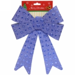 Бант на ёлку «Звездопад» 20*30 см, Синий