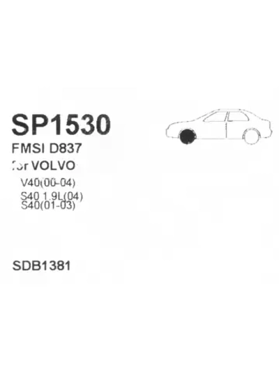 Колодки тормозные MITSUBISHI Carisma (98-05),Colt (08-) VOLVO S40 передние (4шт.) SANGSIN
