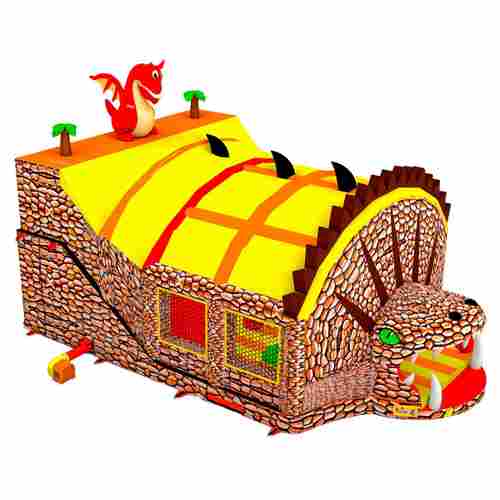 Коммерческий надувной батут «Драконье логово», с крышей, 12*8*7 м