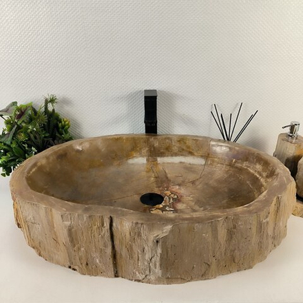 Раковина из окаменелого дерева OD-64829 73*52*16 0178
