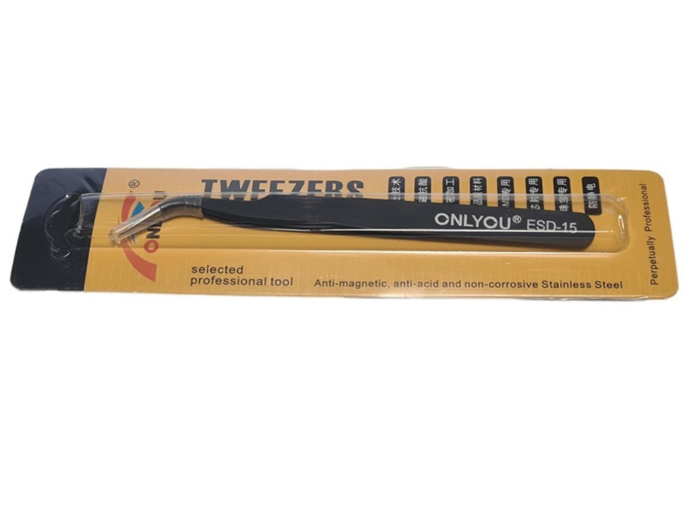 Пинцет стальной ESD-15