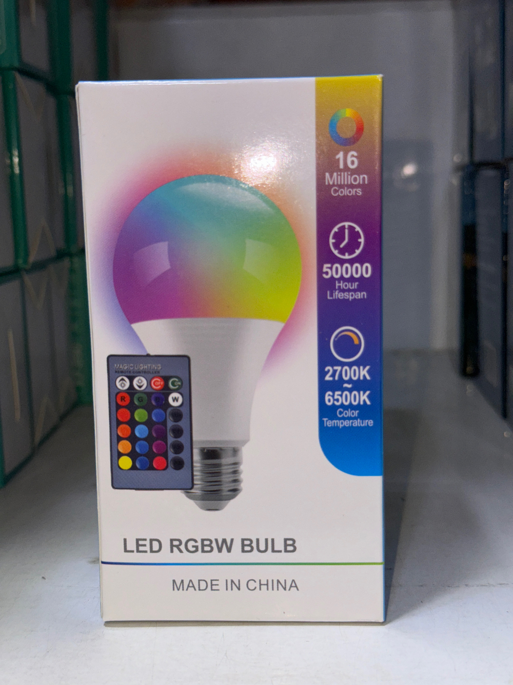 Светодиодная лампа RGBW цветная А50