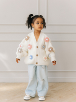 Кардиган с цветами, Молоко