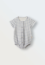 Боди из муслина, Клетка синяя