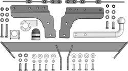 Фаркоп Motodor для Exeed RX с 2023 г. (оцинк. Шар) (паспорт и сертификат в комплекте)(без электрики) 99015-A