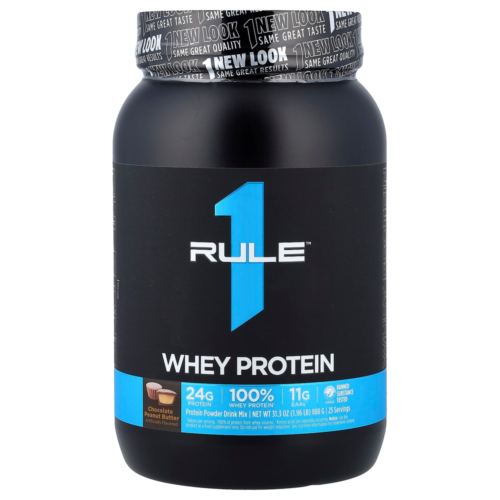 Rule One Proteins, сывороточный протеин, шоколад и арахисовая паста, 888 г (1,96 фунта)