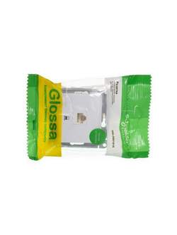 Розетка компьютерная 1-м СП Glossa RJ45 кат.5E механизм бел. SE GSL000181K