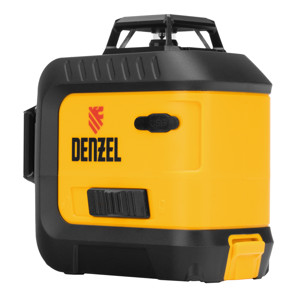 Лазерный уровень мультипризменный LX 360-3 Red, 30 м, 635 нм, аккумулятор Li 2800 мАч, резьба 5/8" Denzel