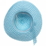 Шляпа женская с широкими полями «Summer», цвет голубой, р58, ширина полей 10см