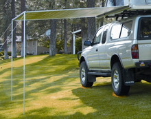 Маркиза Fiamma F35 PRO 2.2м, раскладывается вручную, корпус Titanium (серебристый) полотно серое