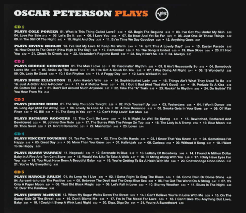 Oscar Peterson / Plays (5CD)