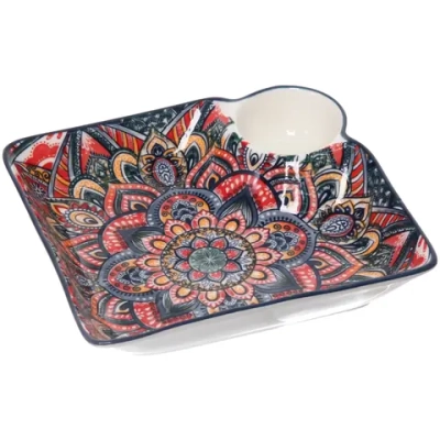 Блюдо керамическое «Марракеш» синее 18,5*17см