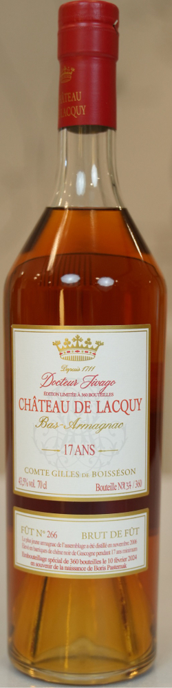 Chateau de Lacquy, Docteur Jivago Bas-Armagnac 17 ans in gift box