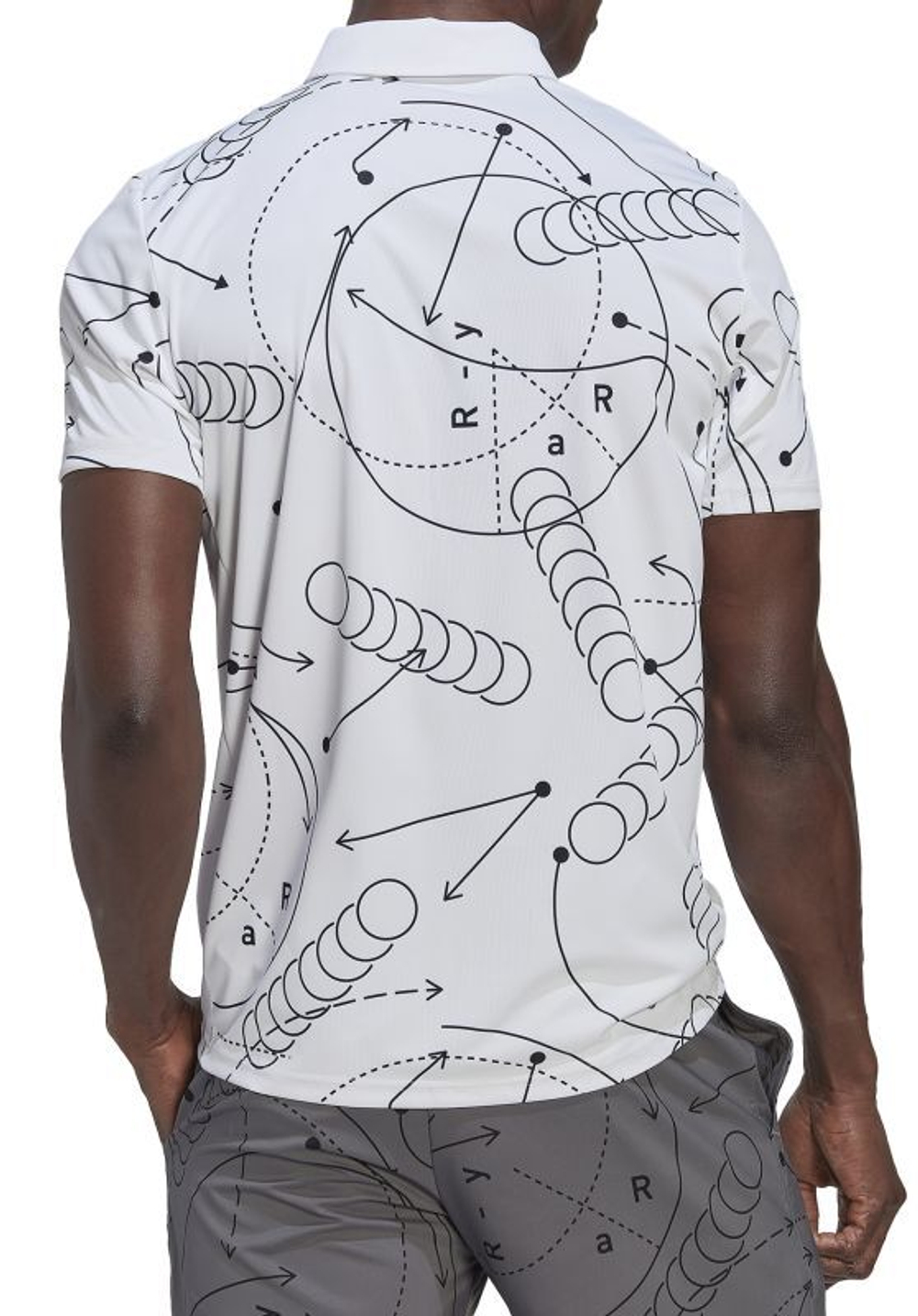 Мужское теннисное поло Adidas Club Graph Polo - white