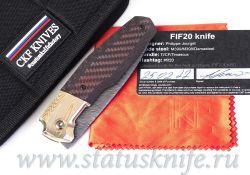 Нож CKF/Philippe Jourget FIF20 GOLD Exclusive (Damasteel, Mokume, CF)фотография - 10