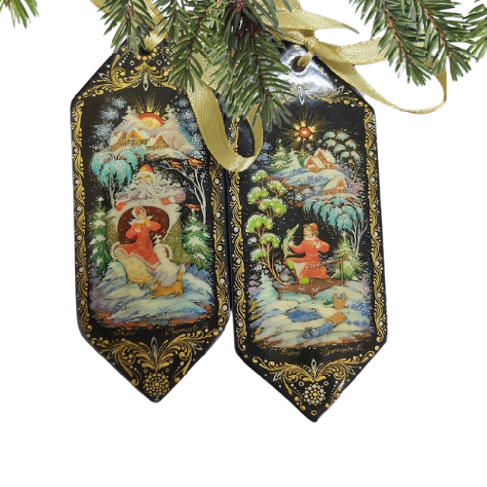 Набор ёлочных игрушек "Конфеты с росписью Палех-13"