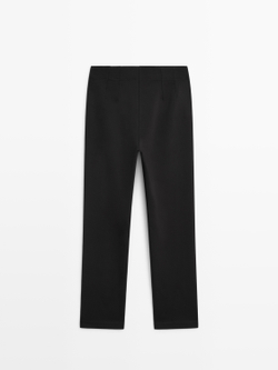 Massimo Dutti Брюки из технической хлопковой смеси, черный