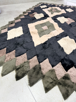 Покрывало меховое ковер из шкуры овчины