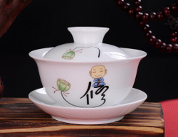 268021.3 Гайвань ДАО "Мудрец" 120мл. h=65 мм, d=93 мм, фарфор белый