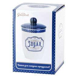 Банка для сыпучих продуктов " " 9х9х16см v=550мл (подарочная упаковка)