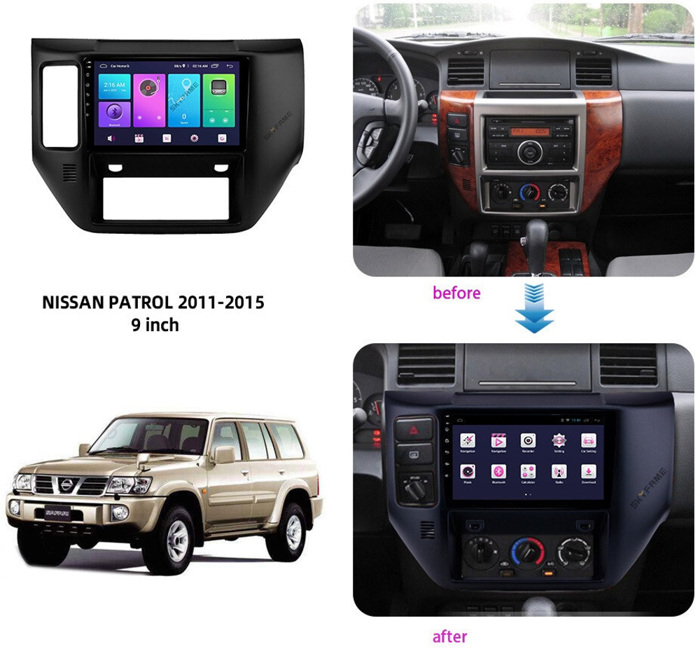 Магнитола для Nissan Patrol 2004-2010 - Carmedia SF-9270 QLed, Android 12, TS10, CarPlay, 4G SIM-слот
