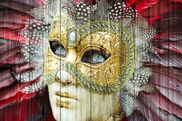 Панно из дерева Carnival Mask In Venice