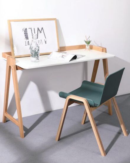 Стол письменный Pyramid 118*53 белый/светлое дерево