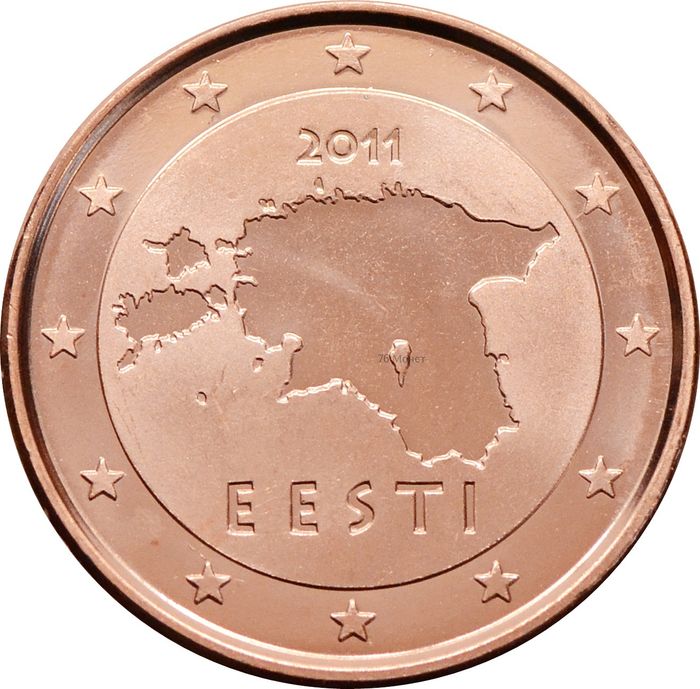 1 евроцент 2011 Эстония (1 euro cent)