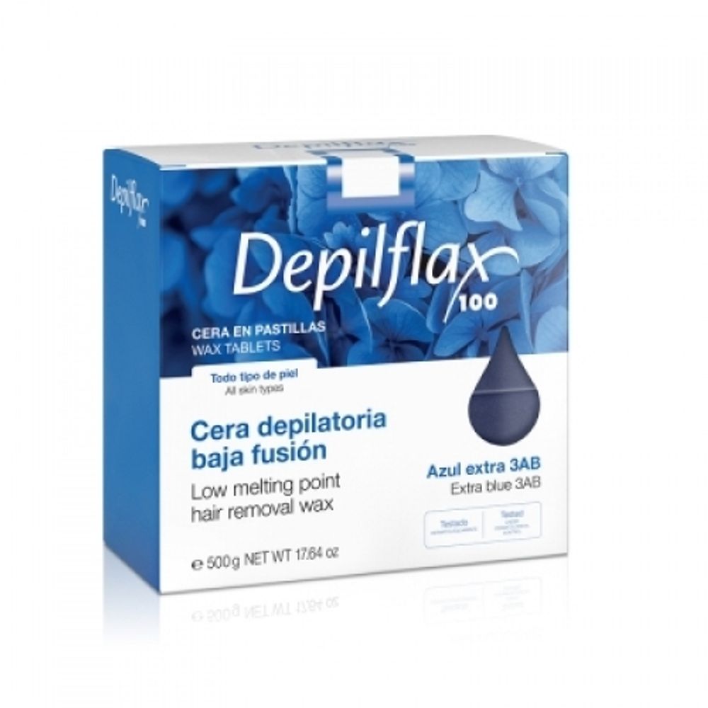 Горячий воск для депиляции в брикетах «Азулен», Depilflax, 0,5 кг.