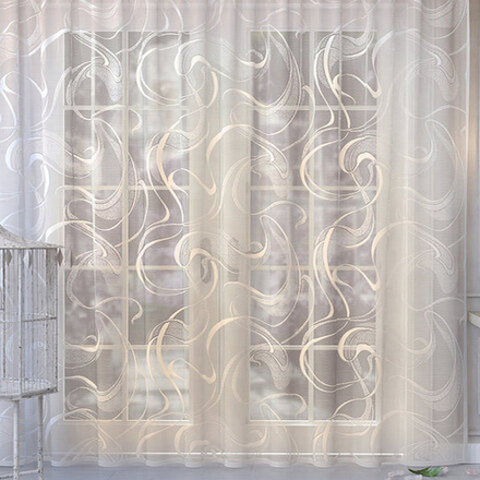 Занавеска "Л. К115НК", цвет серебристый пион, Беларусь.