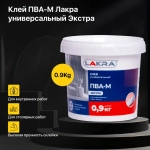 Клей ПВА строительный универсальный Лакра Экстра 0,9 кг