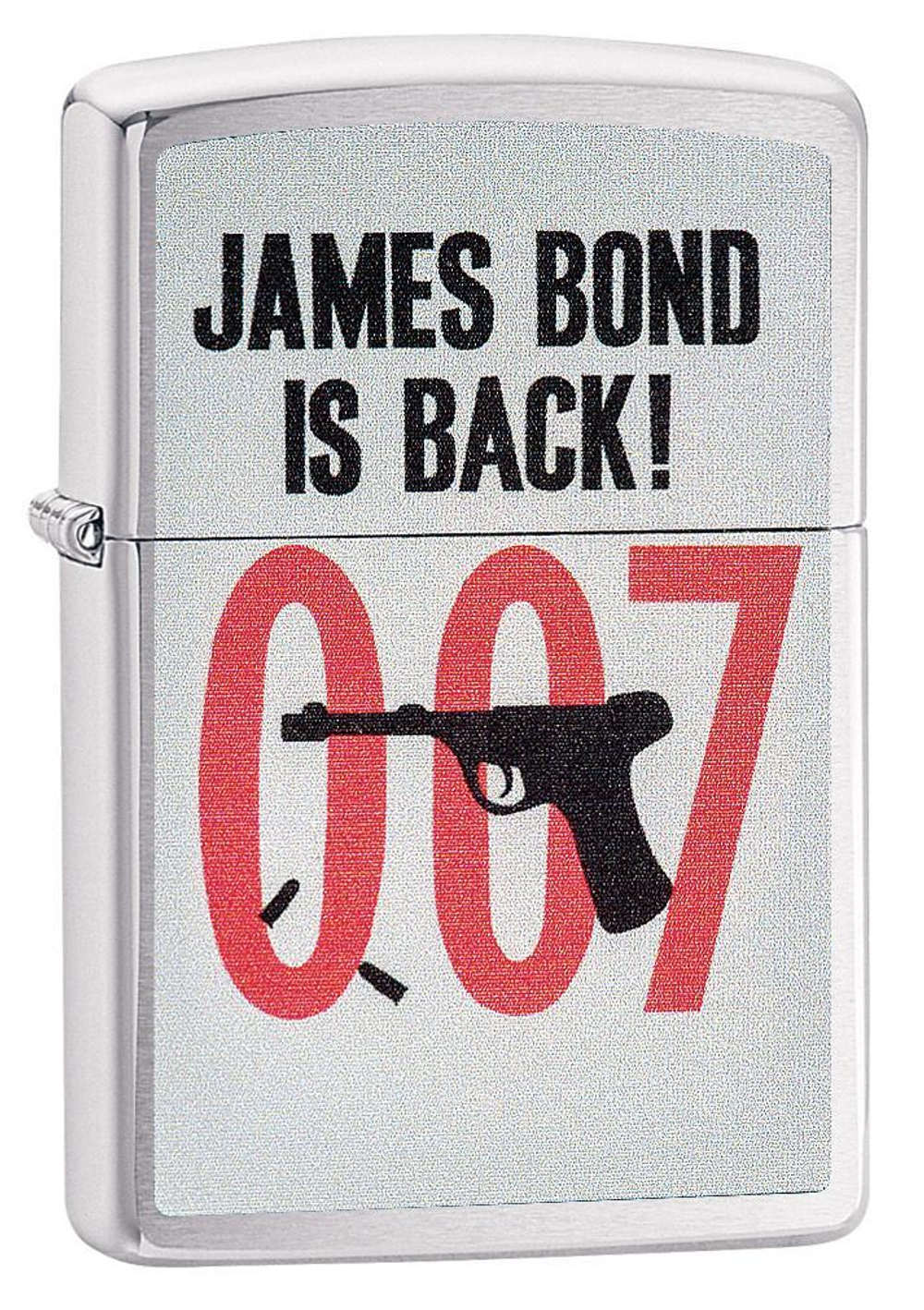 Легендарная классическая американская бензиновая широкая зажигалка James Bond 007 ZIPPO 29563 в коробке
