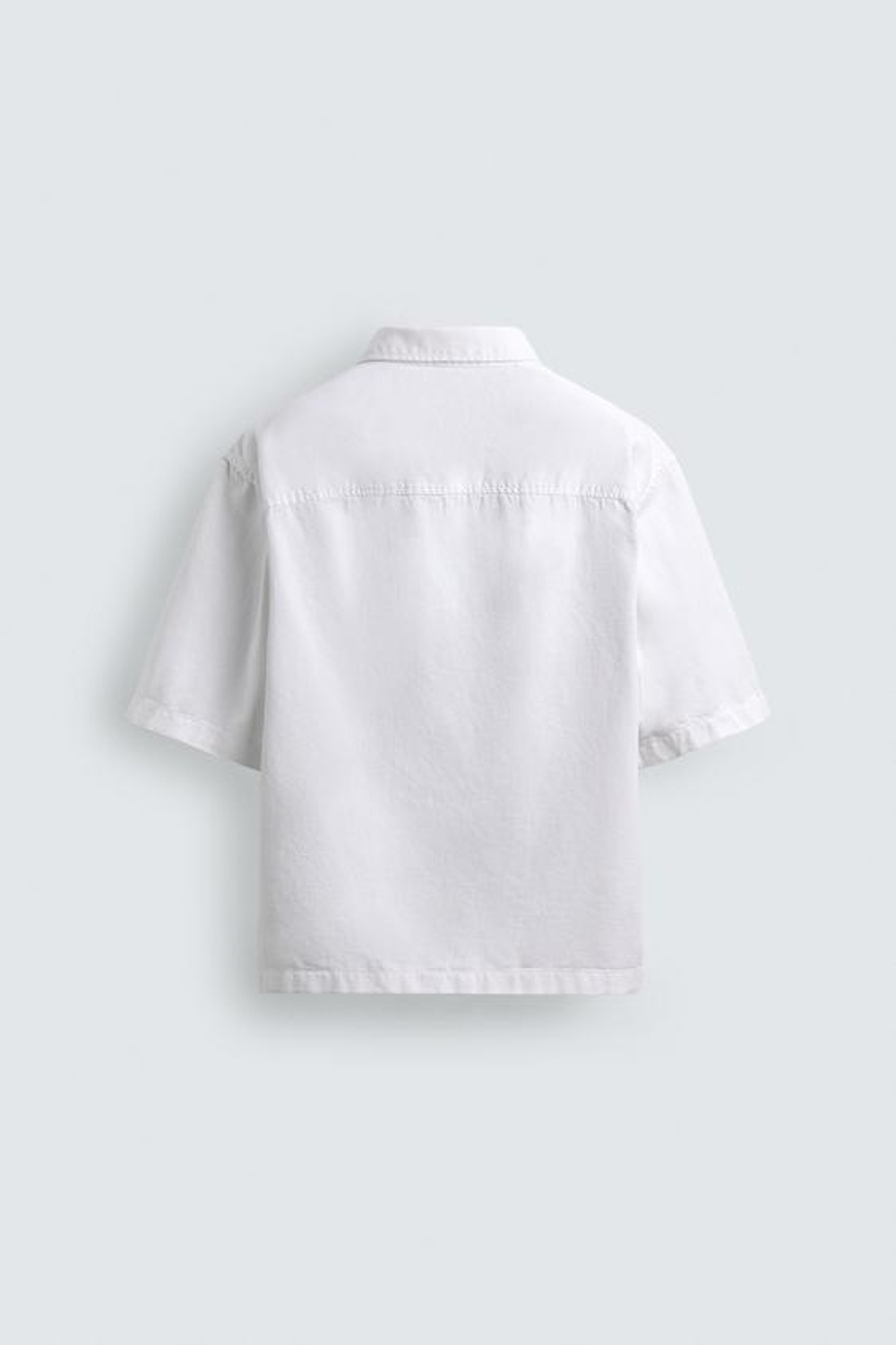ZARA КУРТКА-РУБАШКА С ВЫШИВКОЙ, БЕЛЫЙ