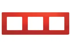Рамка Legrand Etika 3-постовая красная 25673