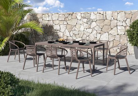 Кресло пластиковое Papatya Mambo, тортора