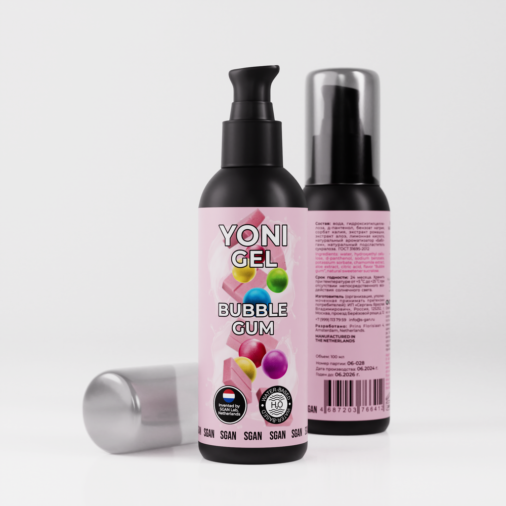 SGAN YONI GEL - Оральный лубрикант, баблгам, 100 мл