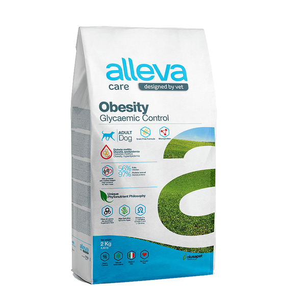 Сухой корм Alleva Care Dog Adult Obesity Glycemic Control для взрослых собак при избыточном весе и контроль потребления глюкозы из курицы