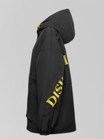 Парка MG 77268 комбинированная с кулиской на талии и капюшоном