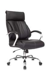 Кресло руководителя Бюрократ T-9904NSL черный эко.кожа крестов. металл хром