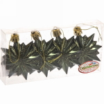 Ёлочные игрушки «Таинственное очарование» Звезда остроконечная 6 см (набор 4 шт), изумруд