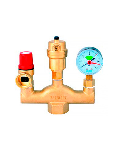 ViEiR Группа безопасности котла 1,5 bar обычная 1" латунь (AQ1063A)