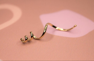 Подвеска спираль 50 мм позолота