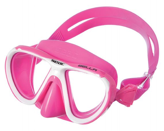 Маска Seac Bella бело-розовая рамка/розовый силикон