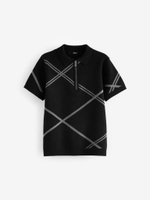 Поло с молнией для мальчика Next B14-475, Черный