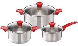 Набор посуды Tefal Jamie Oliver 6 предметов 1,5/3/4,7л 16/20/24см H802S674